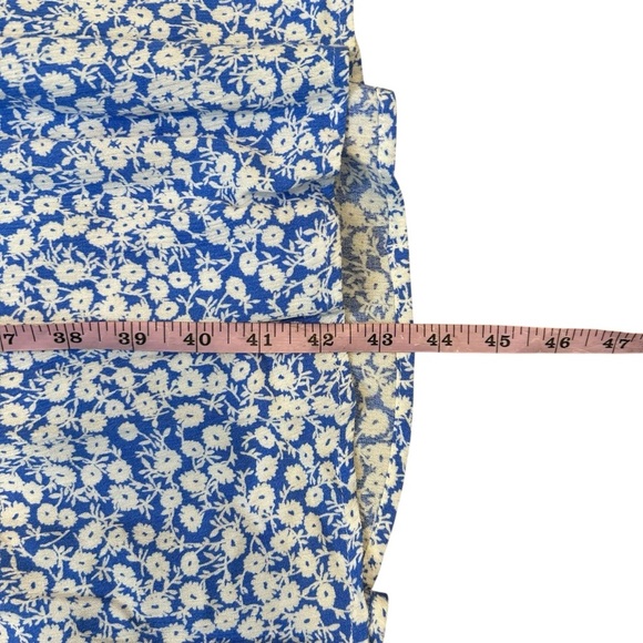 Lost + Wander Pick Me Blue Floral Print Midi Dress smocked size small prarie - Picture 10 of 11
